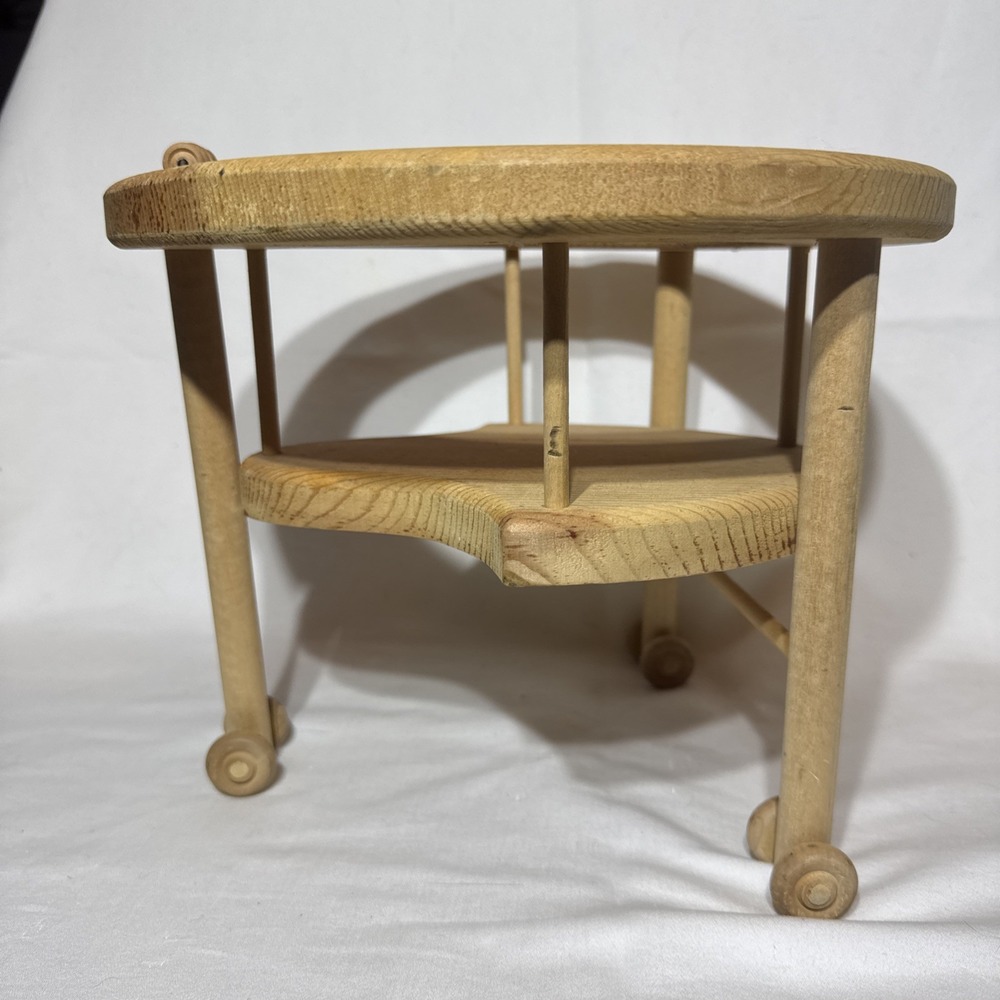 Antique Vintage Primitive Wooden Baby Walker Doll Display Toy Doll Accessory - Picture 4 of 14